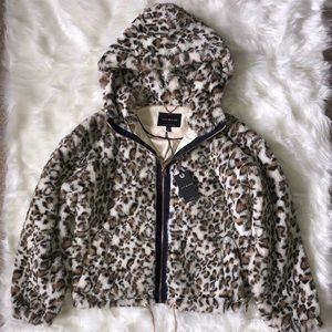 NWT Lucky Brand Faux Fur Jacket